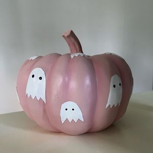 New Pink Pumpkin with Ghosts - Halloween